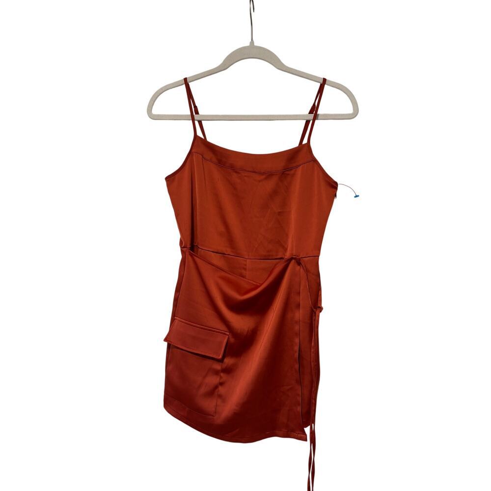 Urban Outfitters Rust Orange Spaghetti Strap mini Jumpsuit XS - Picture 2 of 10